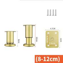 4x Adjustable Telescopic Cabinet Legs - Grey - View 8