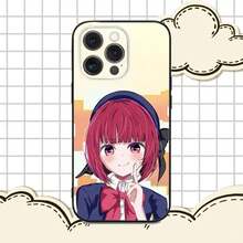 Funda de teléfono Oshi no Ko K-Kana Arima compatible con  16e, 16, 15, 14, 13, 12, 11, Pro, X, XS, Max, XR, Plus, Mini, funda negra suave, funda compatible con  17, funda  17 Pro, funda  17 Pro Max - z7 - Ver 7