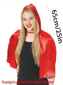 1 Stück Karnevals-Party-Auftritt Weihnachts-Schulterschal, kleiner Rotkäppchen-Umhang im kurzen Stil für Damen, geeignet für verschiedene Feste, Halloween-Aufführungen, Feier-Kostüme, Cos-Rollenspiel-Kostüme und Umhang-Bekleidung
