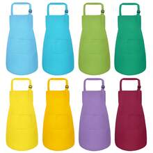 8/12/15/20pcs Adjustable Kids Aprons With 2 Pockets - Suitable For Kitchen, Classroom, Community Events, Parties, Arts And Crafts Painting Activities - Multicolor - View 12