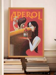 1pc Retro Art, Aperol Wall Art, Vintage Poster Art, Bar Decor, Beverage Print Ideal Gift, Bedroom Decor, Living Room Decor, Office Decor, Dining Room Wall Decoration, Kitchen Decor, Study Room, Corridor, Dormitory Decoration, Bathroom Decor,Ideal Gift For Friends, Wall Arts, Wall Decor, Home Decor, Room Decor, Canvas Wall Art, Posters, Wall Art With Frame, Optional Frame ﻿ ﻿ ﻿ ﻿