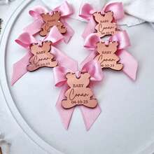 Rose Gold Custom Acrylic Mirror Tags, Teddy Bear Party Gift Tag, Teddy Bear Baby Shower Favor Tags, Birthday Gift Tags, Thank You Gift Tag - Rose Gold - View 7