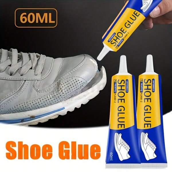 2pcs 2.03oz Strong Shoe Repair Glue - Versatile Adhesive For Sneakers, Faux & Soft Resin Shoes With Precision Nozzle - Ideal For DIY Crafts & Quick Fixes, Shoe Accessories