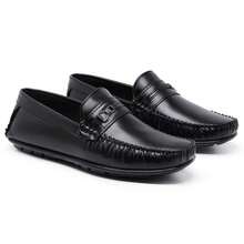 Kit 2 Black And Brown Loafers Men's Comfortable Oxford Derby Dress Shoes Orthopedic Breathable - 黑色 - 查看 7