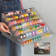 1pc 7-Tier Clear Acrylic Display Stand - Suitable For Diecast Toy Cars, Nail Polish, Collectibles, Mini Figurines, Office Supplies And Cosmetics, Easy To Assemble, Durable Plastic Organizer