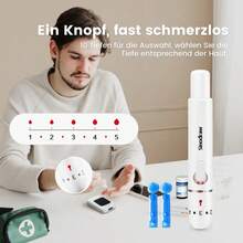 Sinocare AQ PRO Ⅰ Blood Glucose Test Kit With 100 Test Strips And 100 Lancets - Blutzuckermeter với 100 Teststreifen - Xem 4