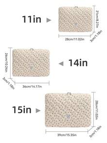 11-15 Inch Tablet Laptop Bag Flower Print Casual Briefcase Laptop Sleeve Computer Carrying Bag Compatible With Macbook HP ASUS Compatible With Ipad 11th 10th Air Pro Shockproof Pouch Bags Laptop Case Laptop Cover For Travel Waterproof Portable For Men Laptop Bags - Multicolor - View 7