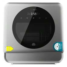 Cecotec Bolero Aguazero 1150 Dark Compact Dishwasher, 3-Place Setting, Dark Stainless Steel Finish, Class C: Maximizes Space And Efficiency For Small Homes. With 6 Adaptable Programs, From Quick Cycles To Powerful Ones For Tough Residues. Front Window For Real-Time Monitoring And Interior Light For Easy Loading. Touch Control Panel For Intuitive Use And Long Storage That Keeps Utensils  For Up To 80 Hours. Program The Start Time With Delay Start From 0-24 Hours, Adapting To Your Routine. Ideal For Limited Spaces. - Multicolor - View 1