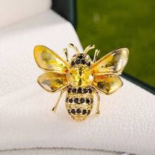 1 Retro Bee Brooch, Smart And Shining, Unisex, Suitable For Birthdays, Valentine's Day, Anniversaries, Good Choice For Daily Wear And Gifts - Vàng - Xem 1