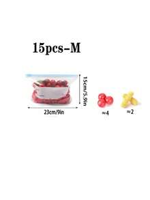Sacs Ziplock réutilisables, sacs de congélation Ziplock, sacs de congélation étanches réutilisables, sacs hermétiques pour micro-ondes pour le stockage et l'organisation des aliments. Contenants de stockage pour les voyages, pour les noix, les céréales, les légumes, les fruits et les collations. Accessoires de cuisine adaptés aux voyages et à la cuisine à la maison