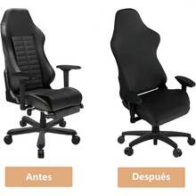 ¡RecomendadoFÁCIL&VIVIR Funda para Silla de Gamer de Oficina Elásticas con Reposabrazos y Gamer para Silla Giratoria, Silla de Computadora, Negro¡Top de Temporada - 1 - Ver 8