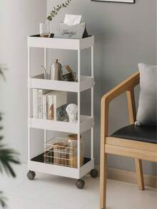 Carrito Organizador Estilo Minimalista  4 Niveles con Gran Capacidad - Negro - Ver 1