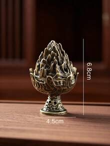 1 pieza Quemador de incienso vertical mini de aleación hueco, soporte de incienso portátil, ornamento de sobremesa, quemador de aromaterapia para el hogar, decoración de escritorio