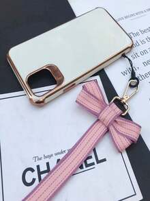 1 pieza Cordón para teléfono con lazo para mujeres, estilo collar halter compatible con tarjeta de identificación/llave/teléfono/insignia de trabajo, accesorio para portallaves