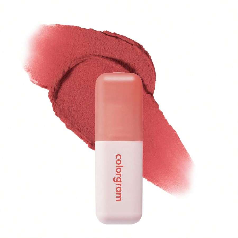 Colorgram NUDE BLUR TINT | Soft Velvet Matte Lip Stain & Cheek Tint | Lightweight Blurring Tint For A Smooth & Airbrushed Finish | 24H Hydration, Long-Lasting & Non-Sticky Formula - 04 CORAL LIT - 04 珊瑚光 - 查看 1