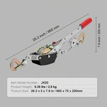 Come Along Winch, 2 Ton (4,409 Lbs) Pulling Capacity, 12 Ft Steel Cable, 2 Hooks, Heavy Duty Ratchet Power Puller Tool With Dual Gears, Automotive Hoist Cable Puller Ideal For Vehicle Rescue - 彩色 - 查看 7