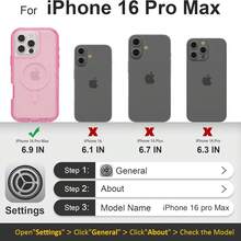 适用于 iPhone 16/15/14/13/12/11 系列透明手机壳，兼容 MagSafe，三层磁性充电盒，iPhone 16 Pro Max 重型防震防摔手机壳，适用于圣诞节、生日、新年礼物、冬季、送给家人、朋友、生日、女朋友、男朋友的礼物 - 粉色 - 查看 27