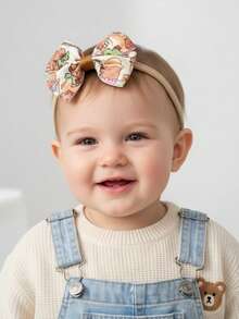 2 Stücke Capybara Muster Stirnbänder für Baby, Blumen Muster Baby Stirnbänder, süßes Capybara Muster Haarschleife Haarband für Kleinkind Säugling Neugeborene, elastische Nylon Haarband Herbst Winter Haarschmuck Kinder Baby Accessoires