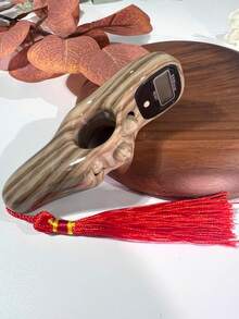 Red Tassel Prayer Beads With LCD Digital Counter, Wooden Grain Rotating Bead Design, Convenient For Prayer Counting, People Counting And Other Functions - Multicolor - View 5