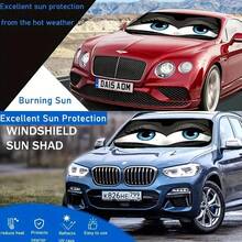 Tấm che nắng kính chắn gió ô tô gấp gọn, một phụ kiện mùa hè thú vị, bảo vệ xe khỏi tia UV và nhiệt độ cao, giữ xe mát mẻ và làm cho xe của bạn trông thú vị hơn. Phù hợp với hầu hết các loại xe Sedan và SUV cỡ nhỏ. Tấm che nắng ô tô có kích thước (140cm x 70cm) - Nhiều màu - Xem 3