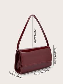 这款时尚、优雅、低调奢华的纯色漆皮手拿包轻巧便携，适合青少年、女性、大学生、年轻职业人士和上班族。它是办公室、校园、工作、商务、通勤、户外活动、旅行、野餐、派对、婚礼、晚宴和正式晚宴的理想之选。 - 酒紅色 - 查看 8