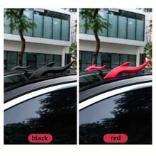 Car Cool Dragon Horn 3D Body Decoration Sticker, Creative Roof Decoration Sticker, EVA Material Car Exterior Decoration Christmas Gift