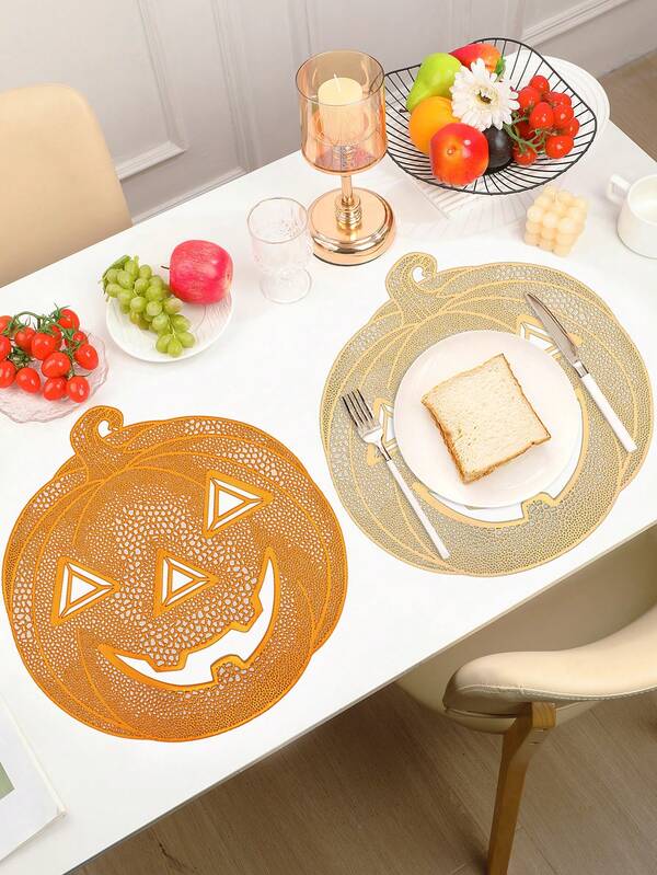 1-200 Stücke Halloween Kürbis Tischsets, leicht zu reinigen, abwischbar, rutschfest, Tischsets für Esszimmer, Feiertage, Hochzeiten, Partys, Festivals, geeignet für Zuhause, Restaurants, Esszimmer Dekoration, Heimwaren