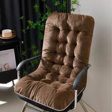 1 件超柔软毛绒长椅坐垫、加厚座垫和靠背垫套装，适用于办公椅、摇椅、秋冬