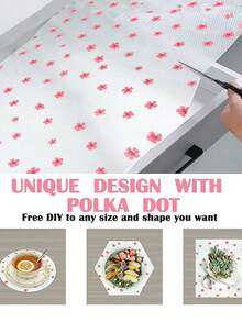 1Roll Cherry Blossom Pattern Thickened Shelf Liner For Kitchen Cabinets Non-Adhesive Drawer Liner Non-Slip Cupboard Liner Washable EVA Refrigerator Liner Easy To Cut Fridge Mat.