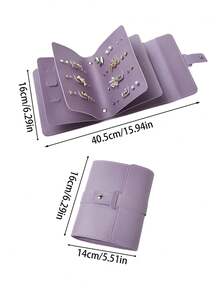 1 件便携式多功能小首饰卷包，耳环耳环项链收纳包，便携式小饰品收纳，耳环架收纳盒，首饰收纳盒，便携式耳环架，紧凑型多功能首饰卷包，耳环，项链收纳包，便携式饰品架 - 綠色 - 查看 8