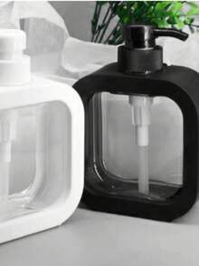 2pcs Refillable Dispenser Bottle With Pump - Large Capacity Transparent Container, No Electricity Needed, For Bathroom, Kitchen, Travel, Easter, Valentine'S Gifts - Compatible With Soap, Lotion, Cleanser -Kitchen Storage, Playful Design, Easy Refill, Liquid Container, Home Organizers, Halloween Soap Dispenser, Large Travel Shampoo Bottle, Large Capacity Shampoo Refill. Hand Wash, Perfume, Lotion Travel Bottle With Pump For Bathroom