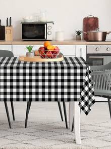 Red Gingham Tablecloth, 54 X 108 Inches Red And White Checkered Tablecloths Plastic Table Cloth Disposable Picnic Tablecovers For Rectangle Table,Christmas Party Supplies (Red, Black, Pink, Blue) - Multicolor - View 3