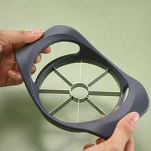 1pc Stainless Steel Fruit Slicer & Corer - One Push Apple Cutter For Pineapple, Pear, Kiwi | Easy Clean & Efficient - Grey - View 10