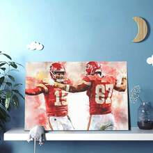 Sports-Themed Canvas Wall Art, Frameless , Perfect For Bedroom & Living Room Decor