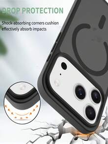 Funda protectora antideslizante de 2 en 1 con acabado mate y magnética compatible con iPhone 17