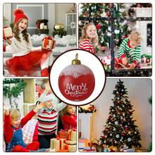 Inflatable Christmas Ball 60CM Large Outdoor Christmas Inflatable Ball Giant Blow Up Ball Decorations Reusable Santa Snowman Inflatables Ball Decorations For Xmas Yard Garden Decor - Multicolor - View 9