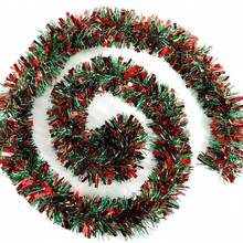 1/3/5Pcs 2M Christmas Strip Ribbon Tinsel Garland Xmas Tree Hanging Ornaments Home Decoration New Year Party Supplies