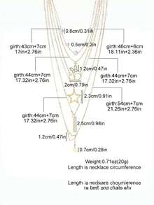 6pcs/Set Fashion Heart, Butterfly, Star & Faux Pearl Multilayer Necklace Set, Suitable For Women's Daily Wear, Dates, Vacation Gifts - Multicolor - View 2