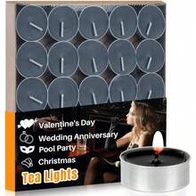 Tealight Candles - Tea Lights Candles Unscented Tea Tree Lights Votive With Cotton Wick Decorating Home, Pool, Wedding, Emergencies, Halloween, Parties, Spas