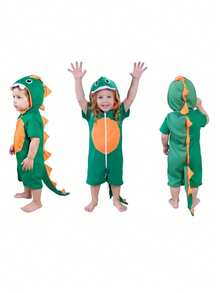 Fantasia Dinossauro Infantil Menino - Verde - Visão 1