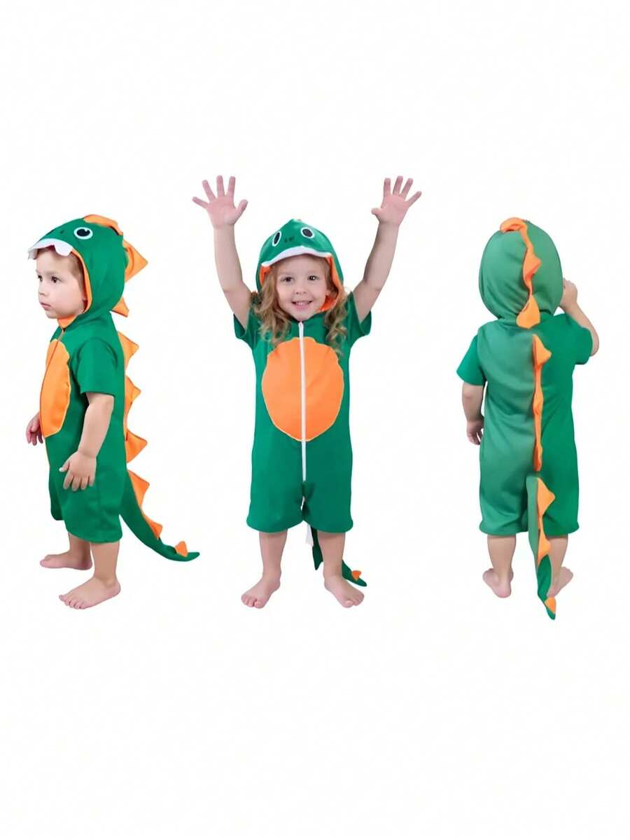 Fantasia Dinossauro Infantil Menino - Verde - Visão 1