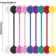 10/5/1pc Second Generation Upgraded Silicone Magnet Cable Winder Creative Headset Style Cable Organizer No-Drop Magnet Cable Winder, Magnetic Coil Suitable For Headphones And Data Cables, Cable Management Storage Accessories, Ideal Christmas Gift For Friends