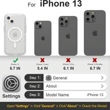 适用于 iPhone 16/15/14/13/12/11 系列透明手机壳，兼容 MagSafe，三层磁性充电壳，iPhone 16 Pro Max 重型防震防摔手机壳，适用于圣诞节、生日、新年礼物、冬季、送给家人、朋友、生日、女朋友、男朋友的礼物，送给家人、朋友、孩子、生日、春季、节日、男朋友、女朋友、情人节 - 無色 - 查看 19