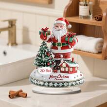 1 buc semn decor de Crăciun pentru desktop, design cadou Moș Crăciun și om de zăpadă, decorare casă sufragerie și dormitor, ornamente pentru birou, cadou de Crăciun, acrilic 2D