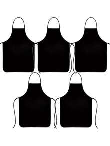 Personalized Custom Unisex Polyester Apron ,Customized Name Disposable Apron ,Custom Text Personalized Apron ,Custom Apron With Text ,Pink Chef Theme With Kitchen Utensils, Hearts & Stars Print, Durable Polyester Sleeveless Neck Strap