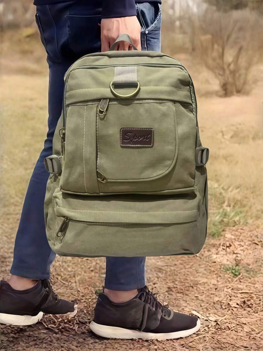 ENVIO GRATUITO y SIN MINIMO de compra!!! Mochila de Lona Unisex de Gran Capacidad – Moderna, Resistente, Impermeable, Casual y Versátil para Escuela, Viaje o Trabajo