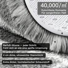 Sour Lemon Checkered Deep-Pile Rug, Living Room Rug With Hexagonal Pattern, Extra-Large Fluffy Shaggy Rug, Washable, Non-Slip And Durable, For Living Room, Bedroom, Study - White Grey - View 8