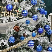 100pcs/Box Painted Christmas Ball Set. Asymmetrical Shaped, Complex Design Craftsmanship. Christmas Tree Ornaments, Shatterproof Plastic Hanging Decorations. Holiday, Wedding, Party Decor, Gift Home Decor Christmas Decorations Room Decor Winter Christmas Decorations Home Christmas Gifts Christmas Decor - Multicolor - View 5