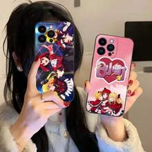 Custodia per iPhone Oshi No Ko, Custodia per telefono B-Komachi Oshi No Ko per iPhone 16 15 14 13 12 11 X XR XS 8 7 Pro Max Plus Mini, colorata, protettiva, di lusso e carina