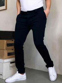 Pantalón gabardina hombre 334 – Kaki, Gris Oxford y Negro loneta de alta calidad, con pretina forrada y vivos traseros funcionales. Diseño elegante y resistente, ideal para ocasiones casuales o formales. - Negro - Ver 3